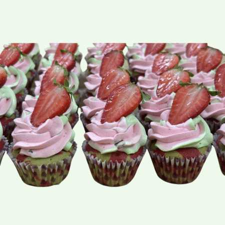 Strawberry Fresh Cream Cupcakes