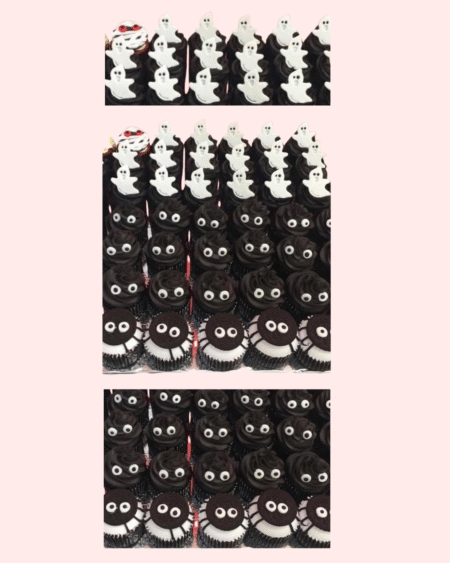 Halloween-Themed Fresh Cream Cupcakes